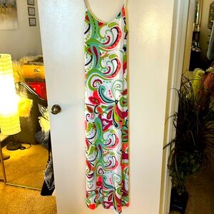 Long maxi multicolor summer dress